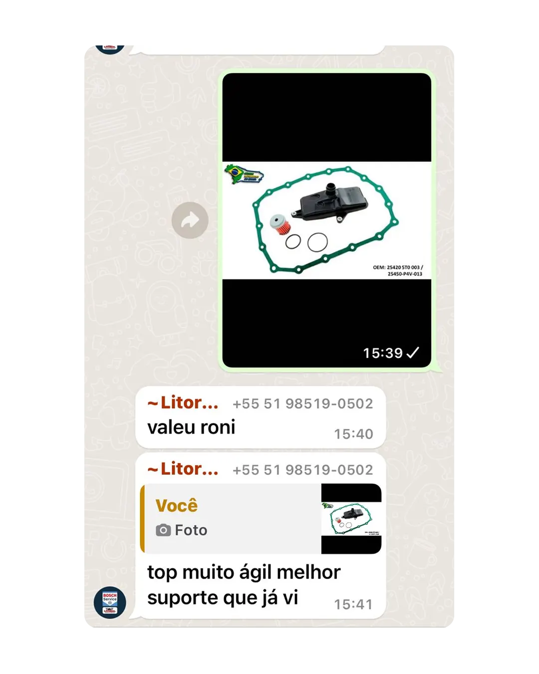 Depoimento de aluno